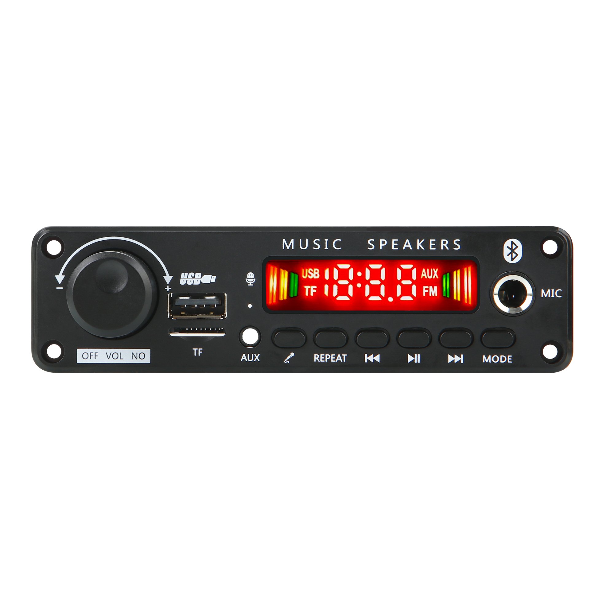Bluetooth 5.0 MP3 WMA APE Decoder Board 50W Amplifier DC 12V DIY Music Player Speaker Car Audio FM USB Recording Handsfree Call
