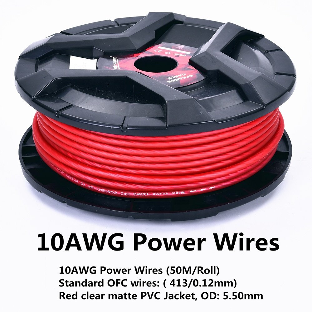 10 Gauge Wire OFC-Primary Automotive Wire,Car Amplifier Power & Ground Cable,Battery Cable,Car Audio Speaker Stereo 10ga