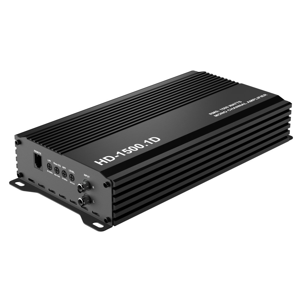 HD-1500.1D Class D Monoblock RMS 1*1500W Max 4500w Compact Size High Power Car Amplifier 12V