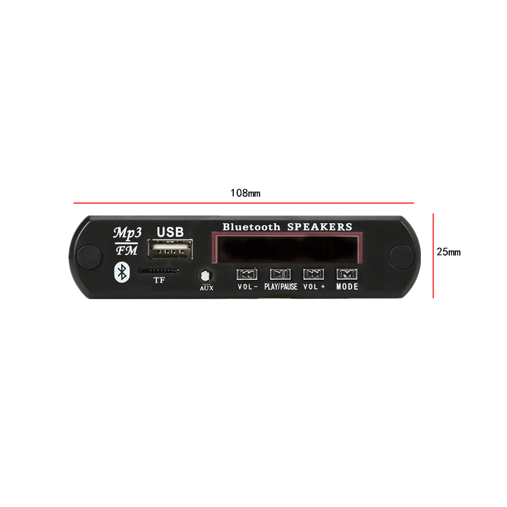 Wireless 12V Bluetooth 5.0 MP3 WMA Decoder Board Car Audio USB TF FM Radio Module Remote Voice Recorder Mp3 Music Player Speaker