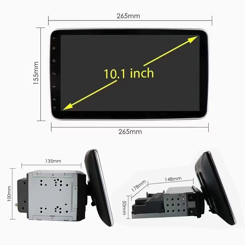 Bosstar 10inch 1/2din Adjustable Screen CarPlay Android Car Audio Radio With WiFi BT GPS Universal Car Multimedia Player