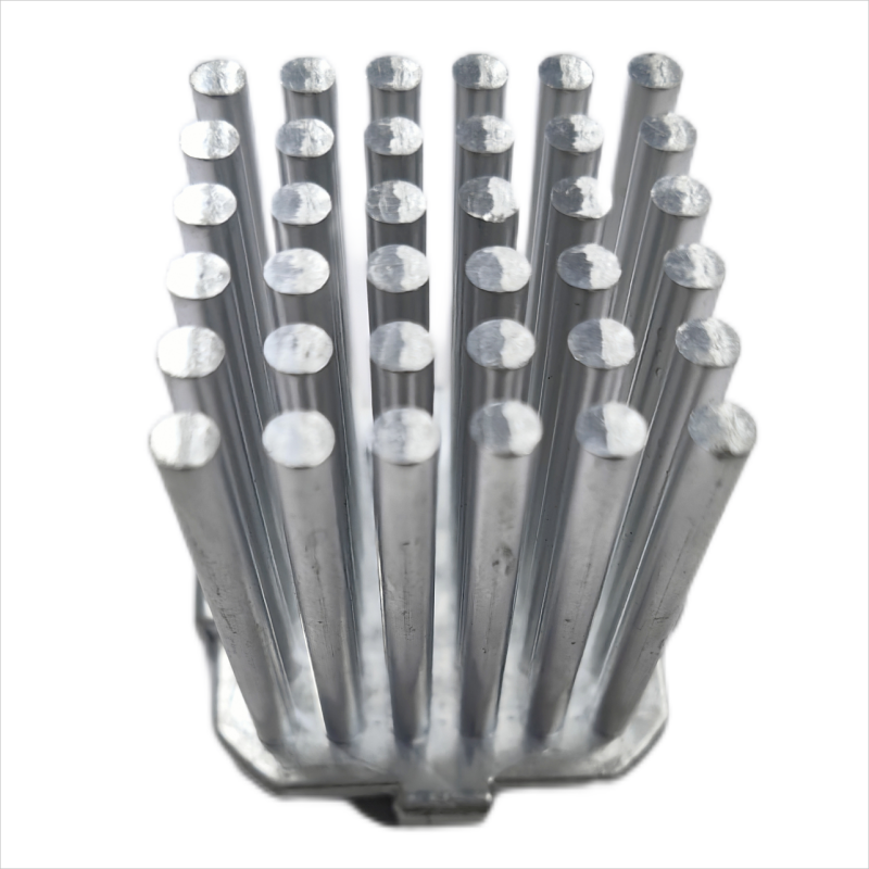 Heatpipe Cold Forging Zipper Fin 50w Aluminium Extrusion Heat Sink for LED