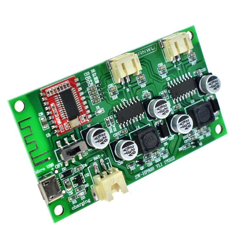 6W+6W DC 5V 2 Channel Audio Digital Amplifier Board Lithium Battery Powered Audio Amplificador