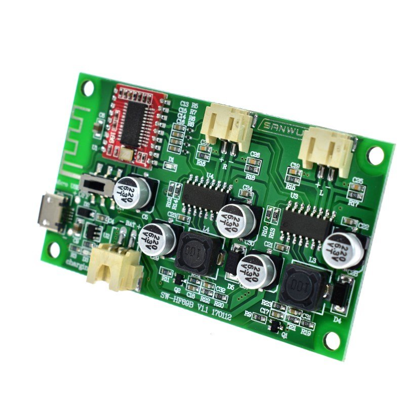 6W+6W DC 5V 2 Channel Audio Digital Amplifier Board Lithium Battery Powered Audio Amplificador