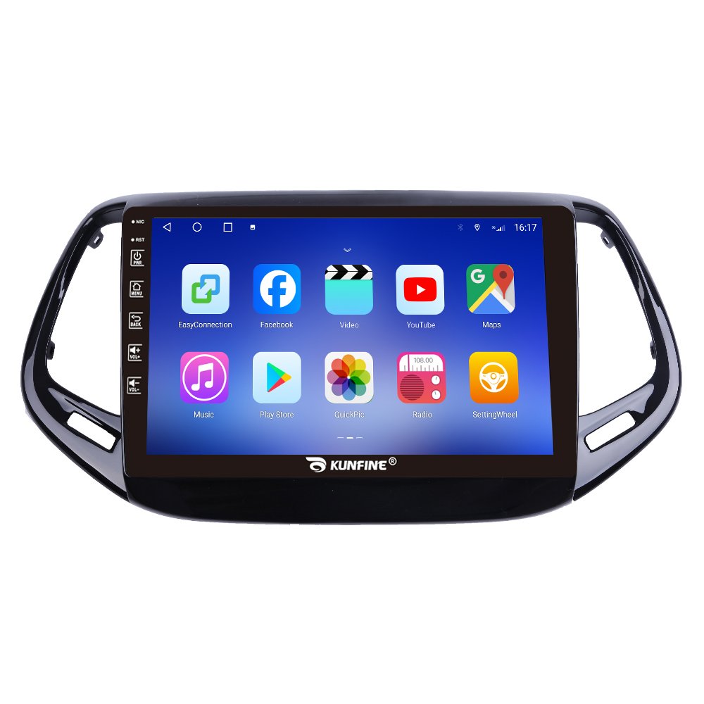 For Jeep Compass 2017 2018 10 Inch Headunit Device Double 2 Din Octa-Core Quad Car Stereo GPS Navigation Android Car Radio
