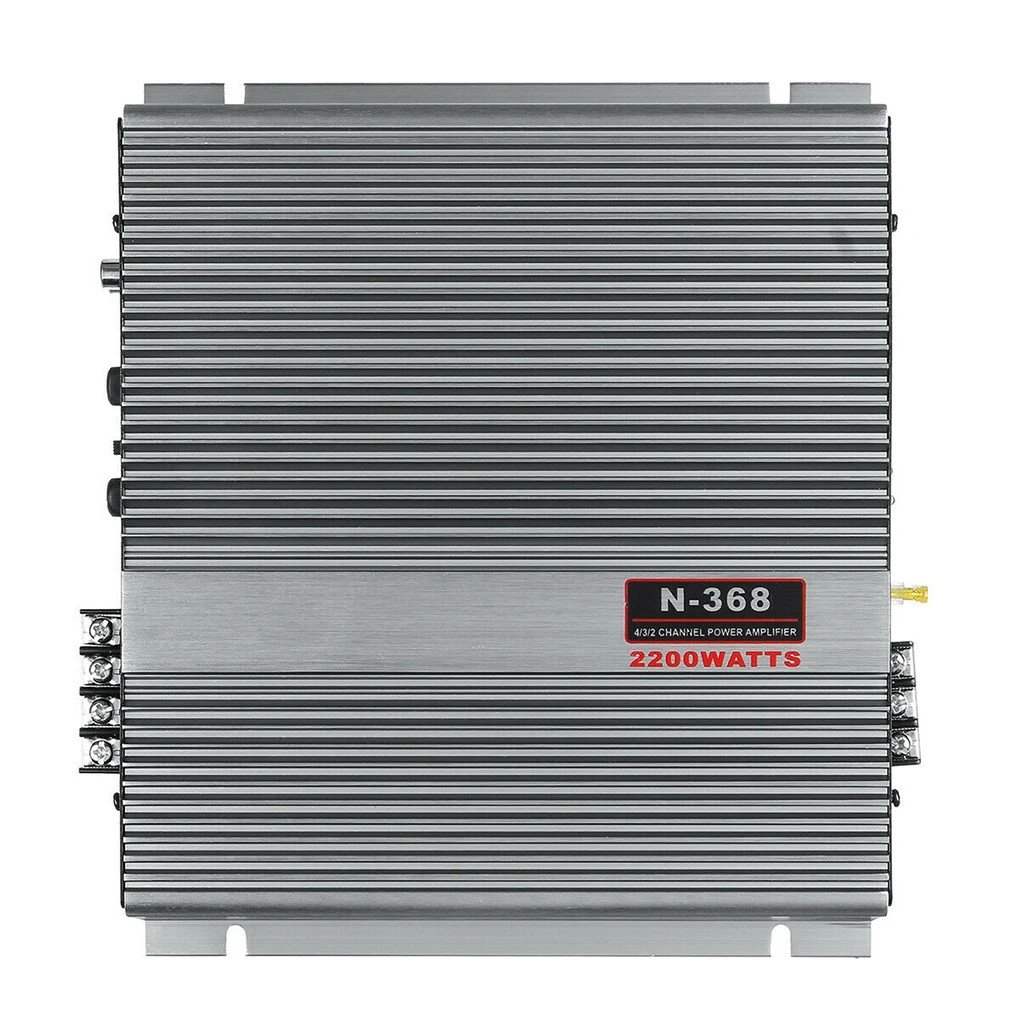 2-Channel 12V Car Power Amplifier Class A/B Digital Stereo Surround Passive Subwoofer Audio Player for Cars Max 2200W