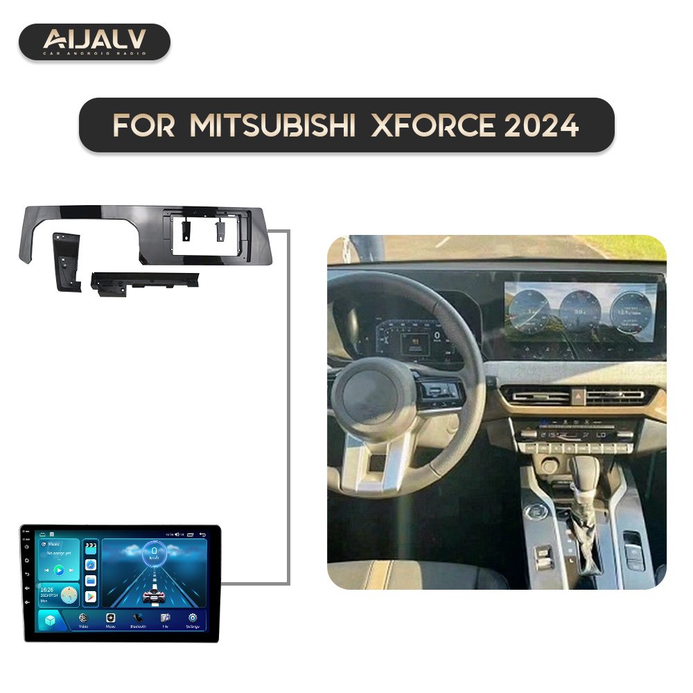 Aijia Hot Selling Chinese Production For 10in Mitsubishi Xforce 2024 Console Faceplate Harness Wiring Cable Car Accessories