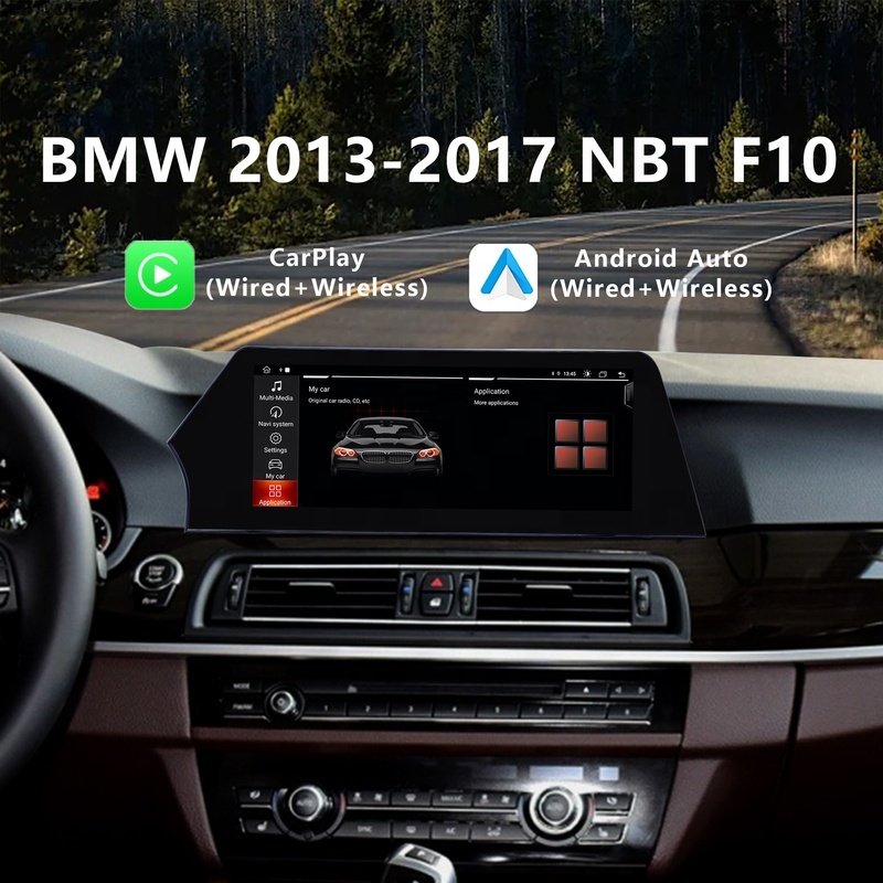 Meihua 12.3-Inch Android Car Multimedia Audio Player GPS Navi with CarPlay DSP for BMW 5 Series NBT F10 2013-2017 Portable