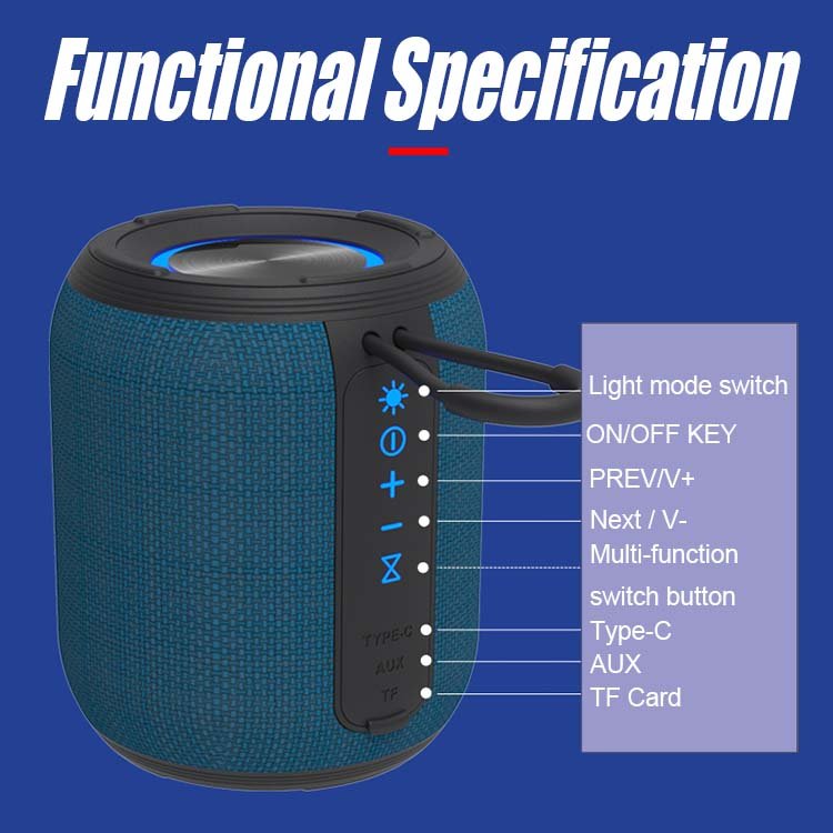 Nimigo Factory Customizable BT Speaker Outdoor Waterproof IPX6 Portable RGB Full Color Lights Karaoke Movement Speakers
