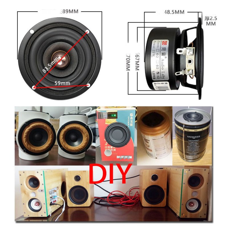 3 Inch Full-range Speaker Unit 10-45W Fever Tweeter Horn Diy Audio Modification Upgrade Hifi Sound Amplifier LoudSpeaker