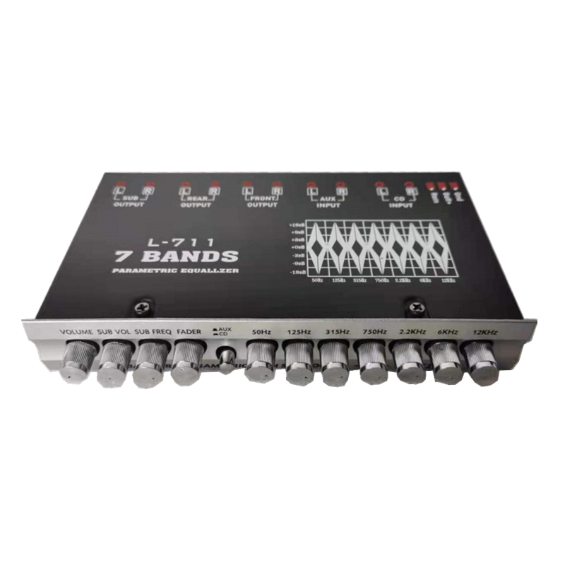 Car Equalizer 2 Band SD/USD CD/AUX Wholesale Price Band Car Audio Equalizer Class EQ Car Audio Tuner Equalizer with Subwoofer Ou