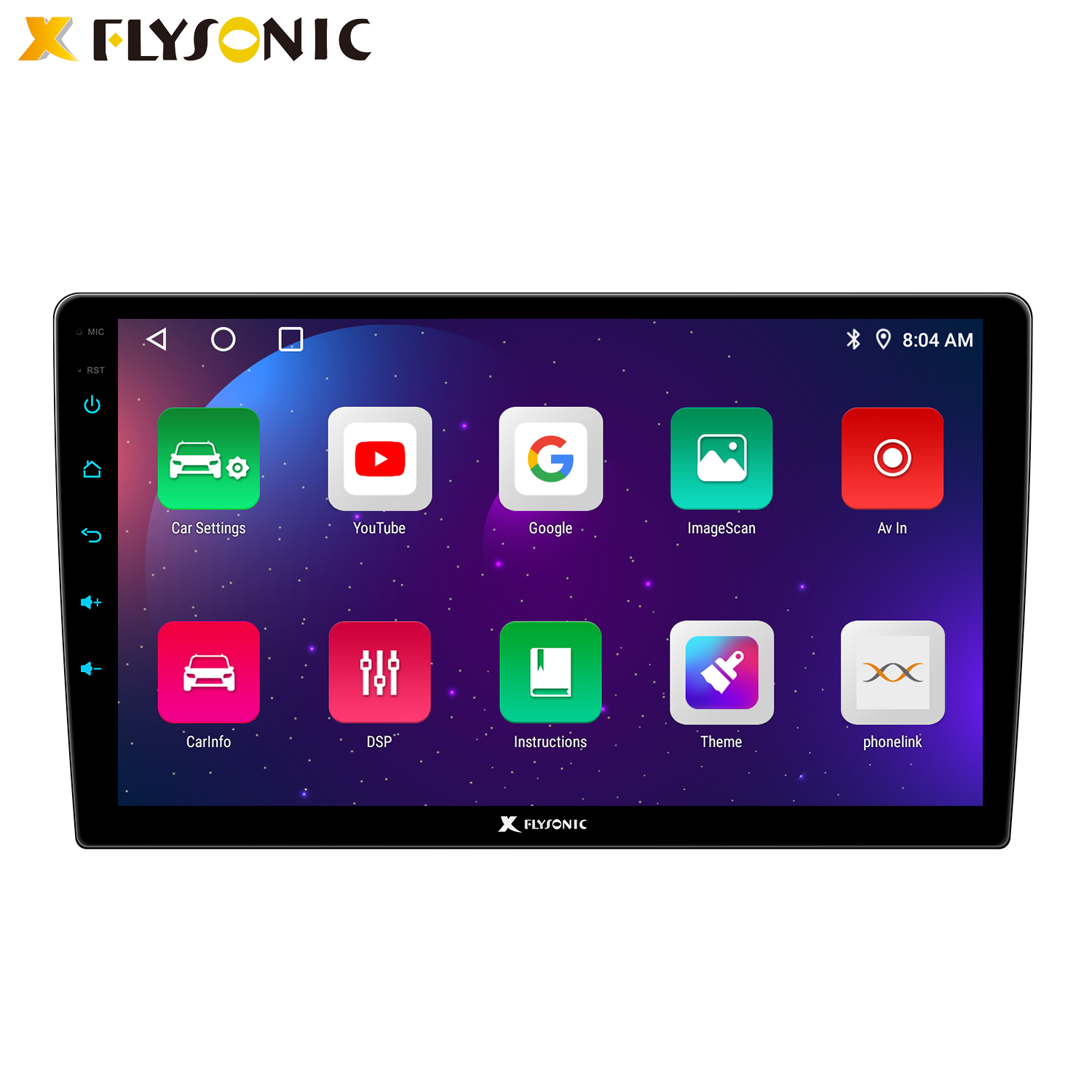 Flysonic 2 Din 9 Inch Universal Android System Subwoofer Mirror Link Wifi GPS Full Touch Screen car video
