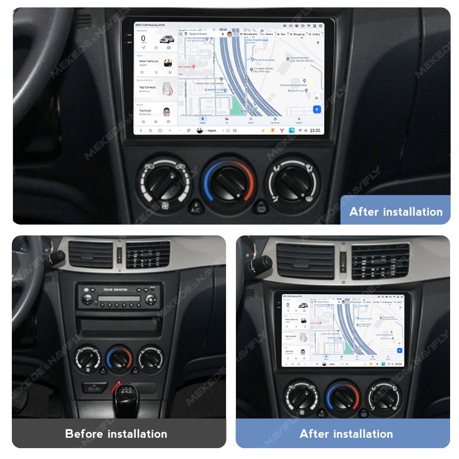 Mekede DUDUAUTO 2K Screen Android Car Stereo with Automatic Rotating Screen for Dongfeng S30 H30 Cross 2011-2018 with Car Player