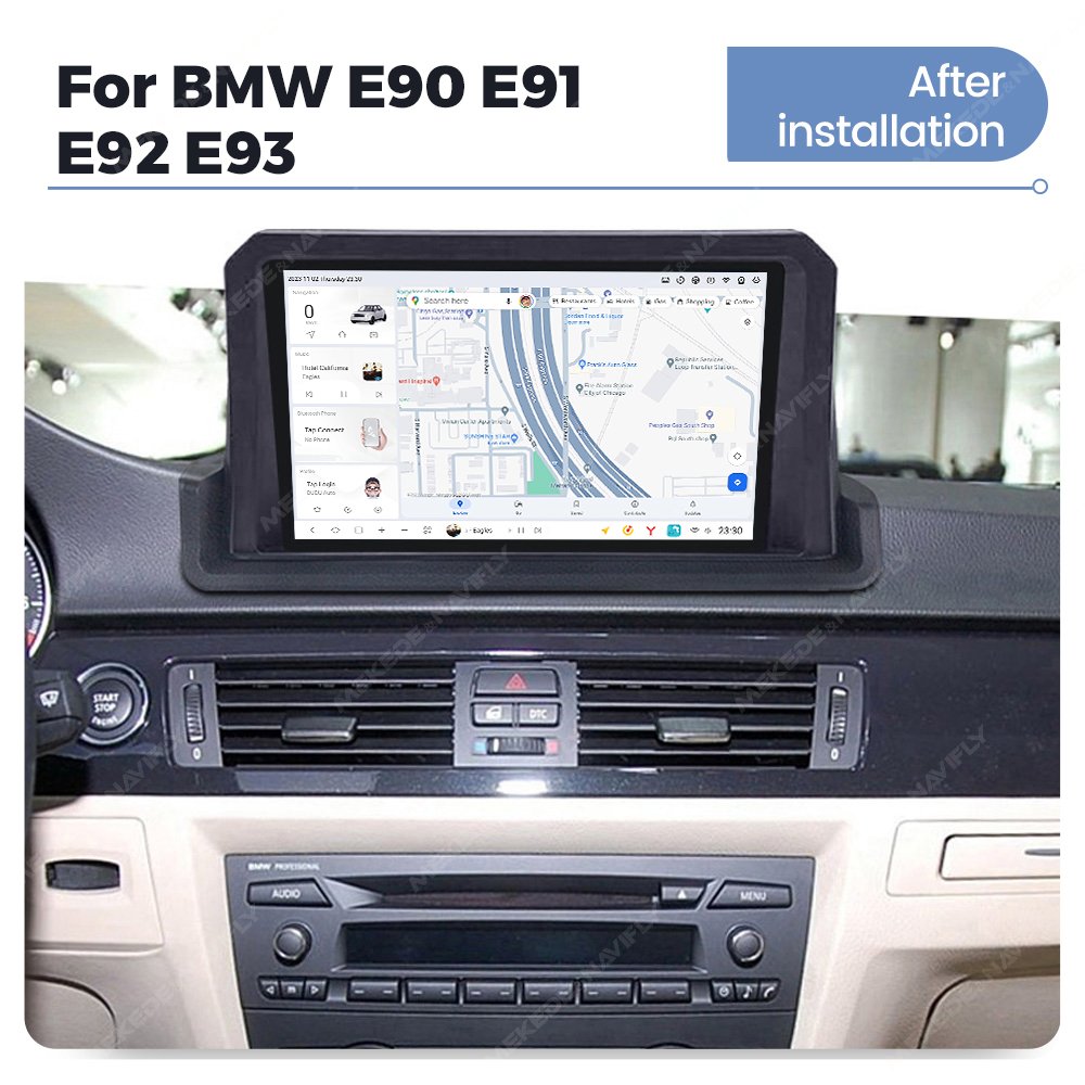 MEKEDE DUDU 7 2K Screen Stereo Audio Android Car DVD Stereo Touch Dashboard Wireless Car-play for BMW E90 E91 E92 E93