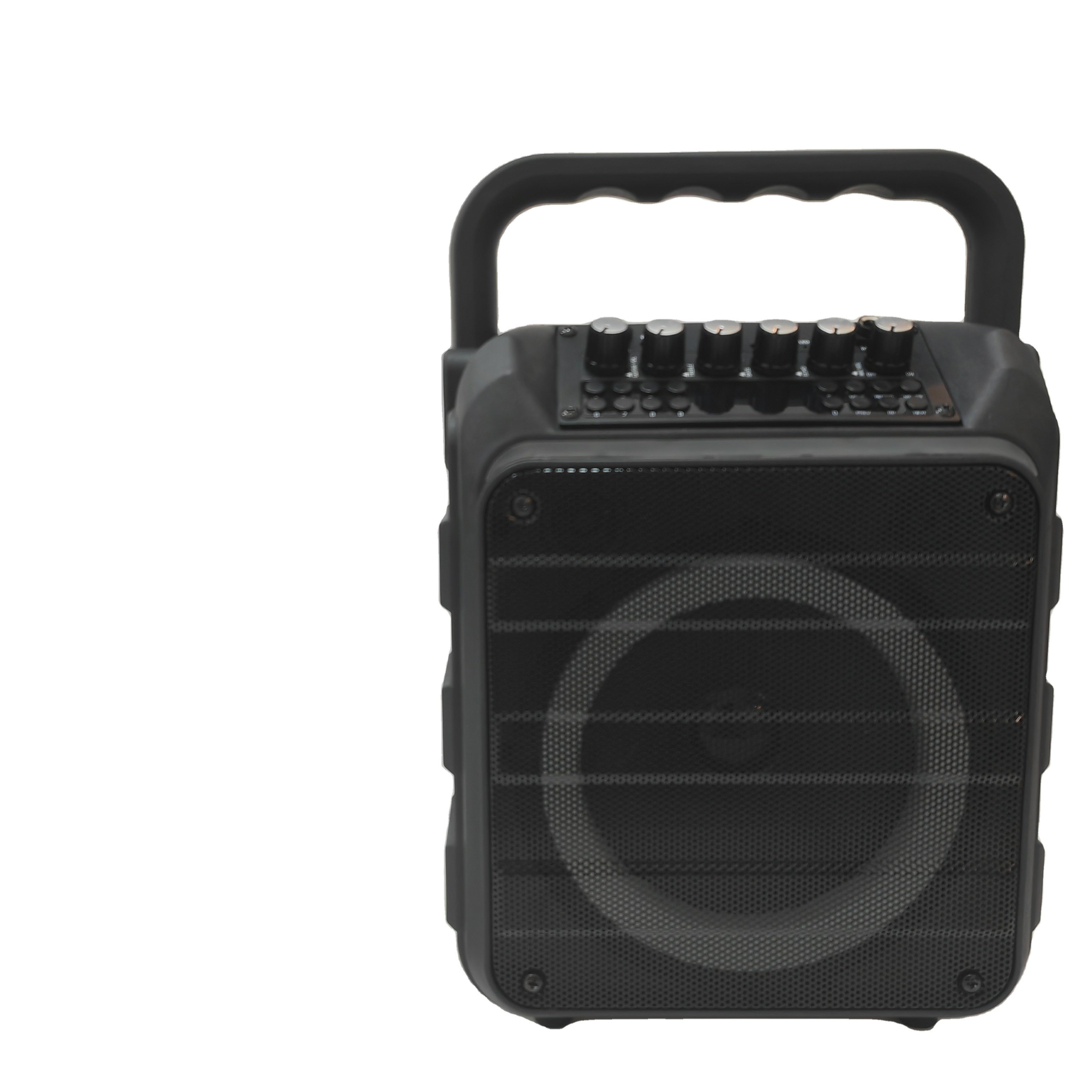 Active Outdoor Bluetooth Party Speaker 2024 Portable 6.5-Inch RGB LED Lighting Wireless Microphone Audio Bluetooth Battery