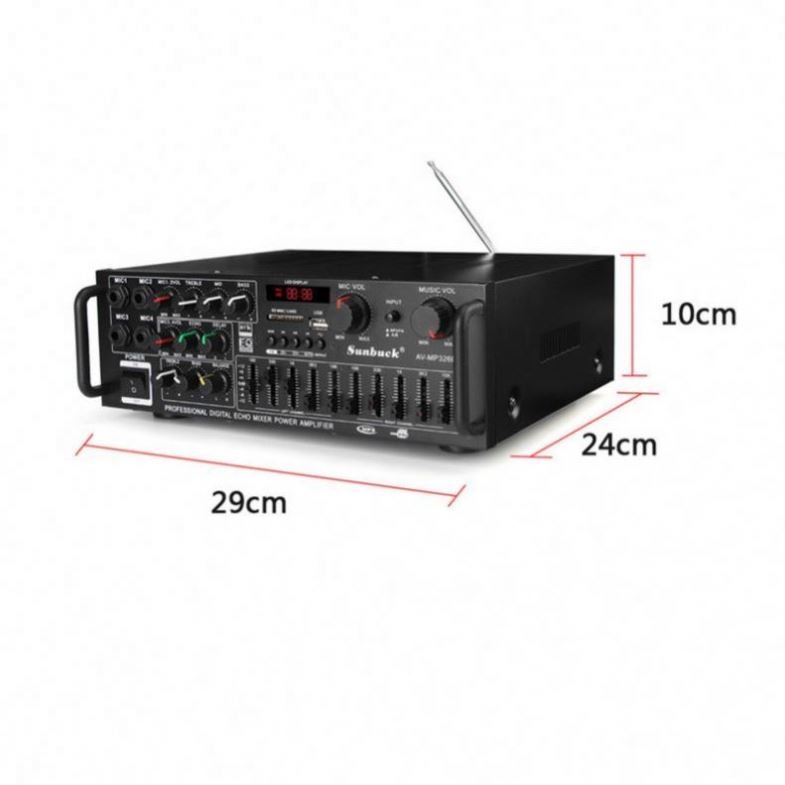 Professional 200W 200W Sound BT EQ Stereo Mini Car Amplifiers 2 Channels LED Display Karaoke