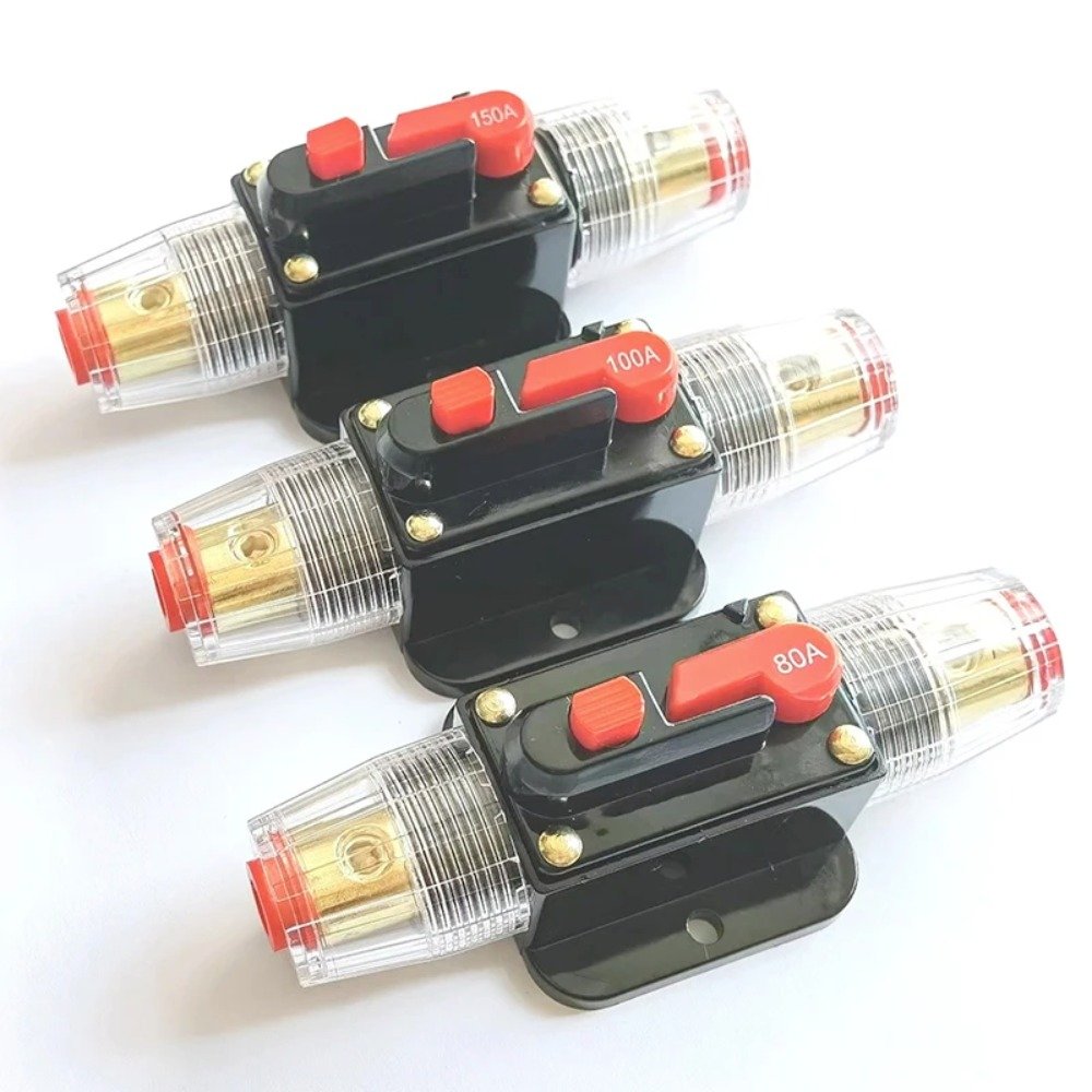 150/100/50/30/40/60/80A 12V24V Car Truck Audio Modification Stereo Amplifier Circuit Breaker Automatic Reset Fuse Holder Switch