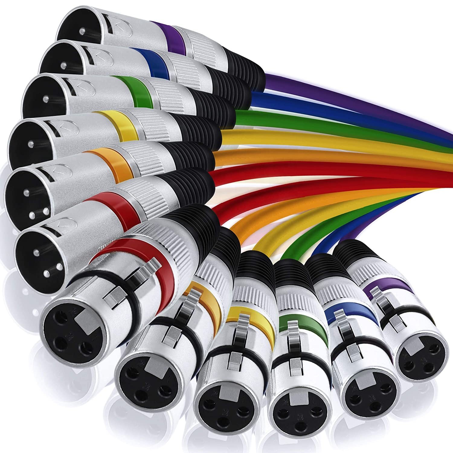 3/4/5/7 Pins Male Female XLR Panel Mount Audio Connector Socket Microphone Connector MIC XLR Cable