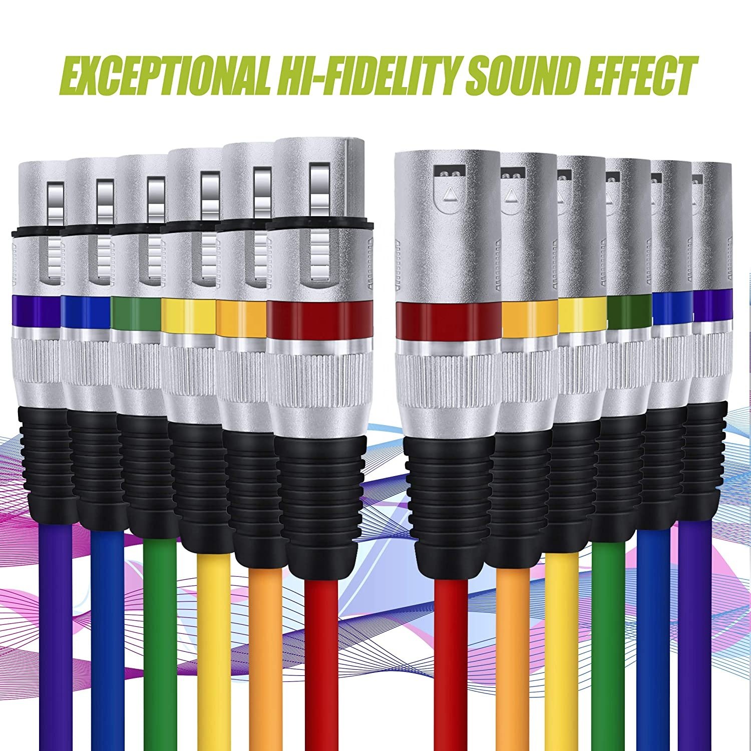 3/4/5/7 Pins Male Female XLR Panel Mount Audio Connector Socket Microphone Connector MIC XLR Cable