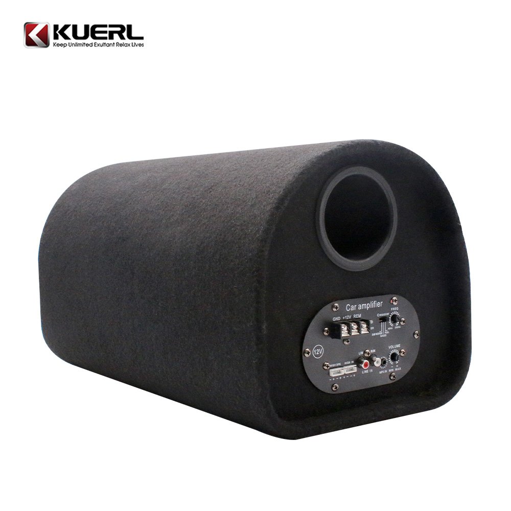 8" Active Tunnel Subwoofers Bass Tube 8 Inch Enclosure Car Sound Speakers Box Super Heavy Bass Round Subwoofer With Amplifier