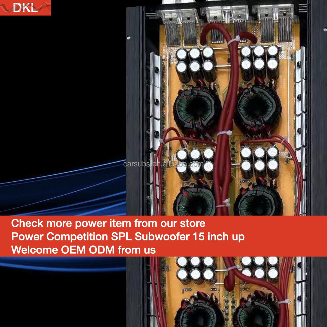 Korea PCB Board Car Subwoofer Amplifier RMS 10000W Class D 1 Ohm Strong Bass 10K Monoblock Car Amplifier