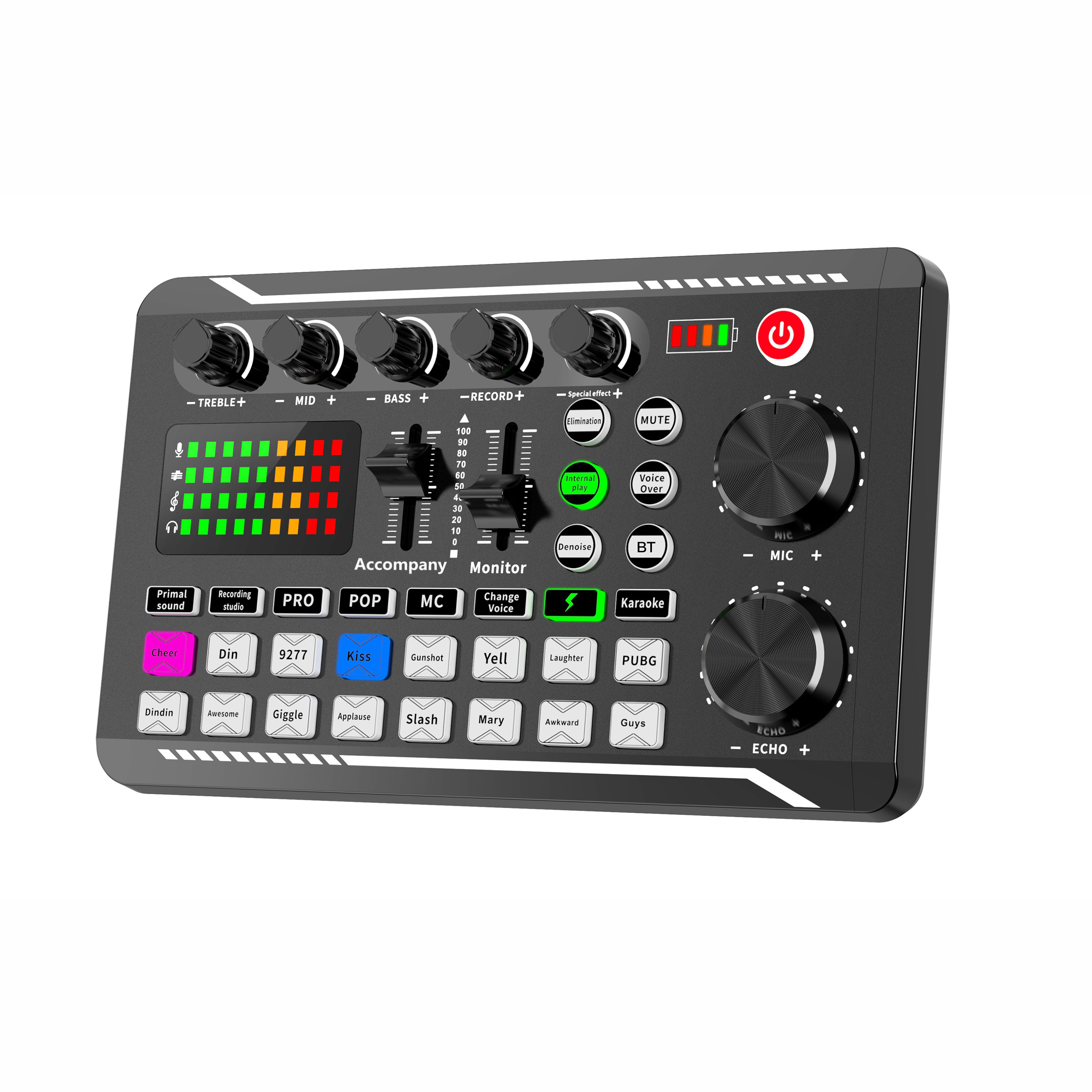 F998 Sound Card Smart Noise Reduction Mobile Computer Live Broadcast Sound Card Mobile Computer Live Broadcast Sound Card
