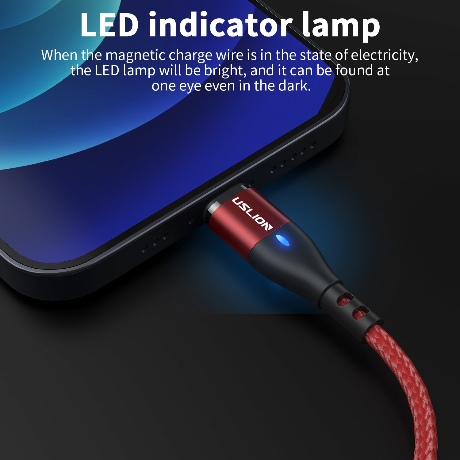 USLION 0.5M 1M 2M 3in1 USB Cable Magnetic Charging Cable Flat Cable Micro USB Type C Phone Accessories
