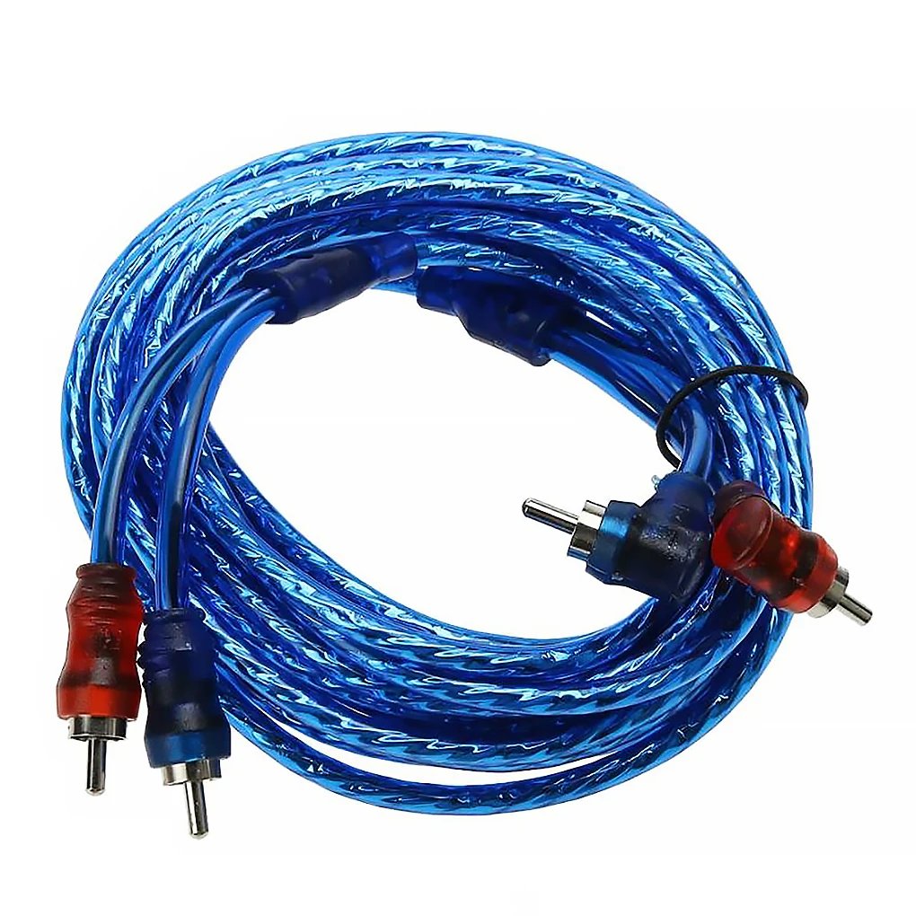 Car Amplifier Cable Installation Wiring RCA Wire Vehicle Digital Stereo Hi-fi Audio Cable 2m