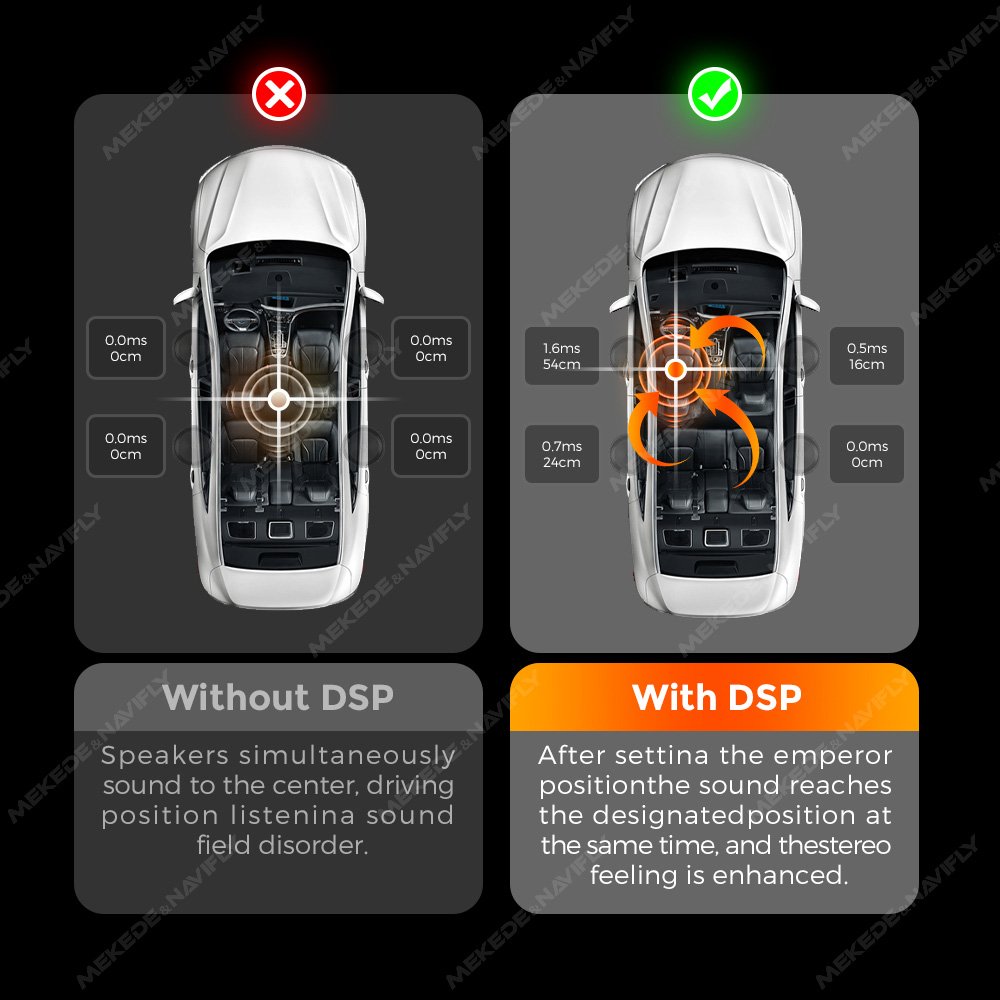 MEKEDE Wireless BT Music Support Adjustment Android Audio Player Host DSP APP Linkage Control for Universal Car Amplifier DSP