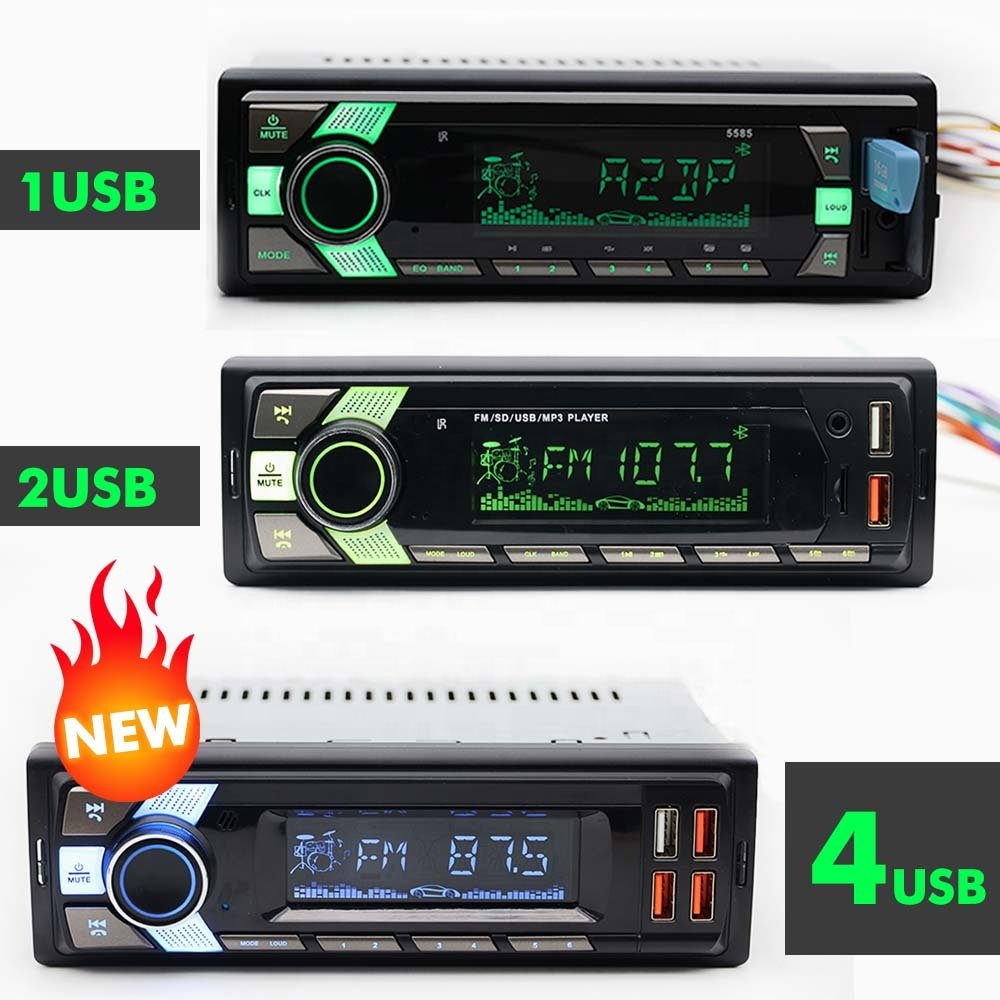 Wholesale 4usb Mp3 Player for Car Radio 1din Estereos Para Autos Audio Player Remote Control BT