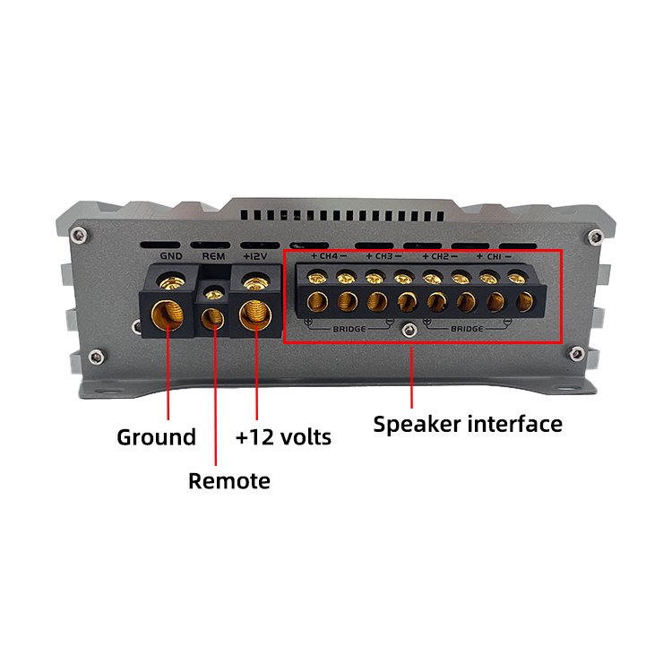 Hot Model Hig Power RMS 90W*4 Class AB 12V Car Amplifier 4 Channel Car Audio Power Amplifier