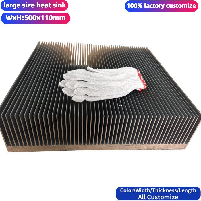 Black Anodized Sk121 112x67mm Heat Sink Extruded Aluminum Extrusion Profile Heatsink Electronic