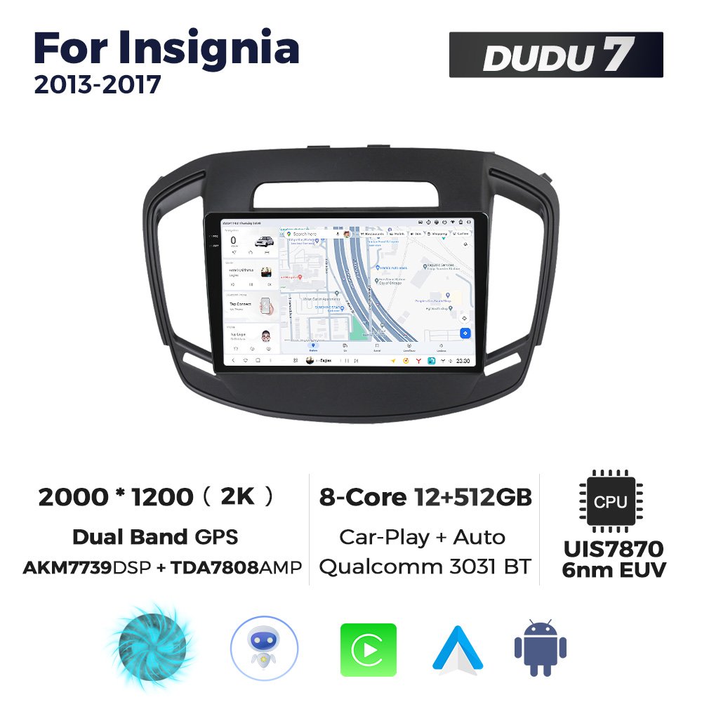 Mekede DUDUAUTO Radio Video Car-play Auto Android 360 Panoramic Camera for Opel Insignia 2013-2017 with Car Radio Car Play