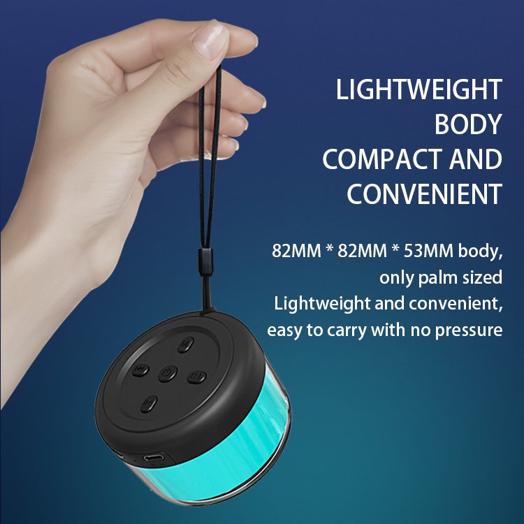 New Hot Selling Promotion Gift Active USB Computer Party Plastic Mini Portable LED RGB Light Wireless Speaker