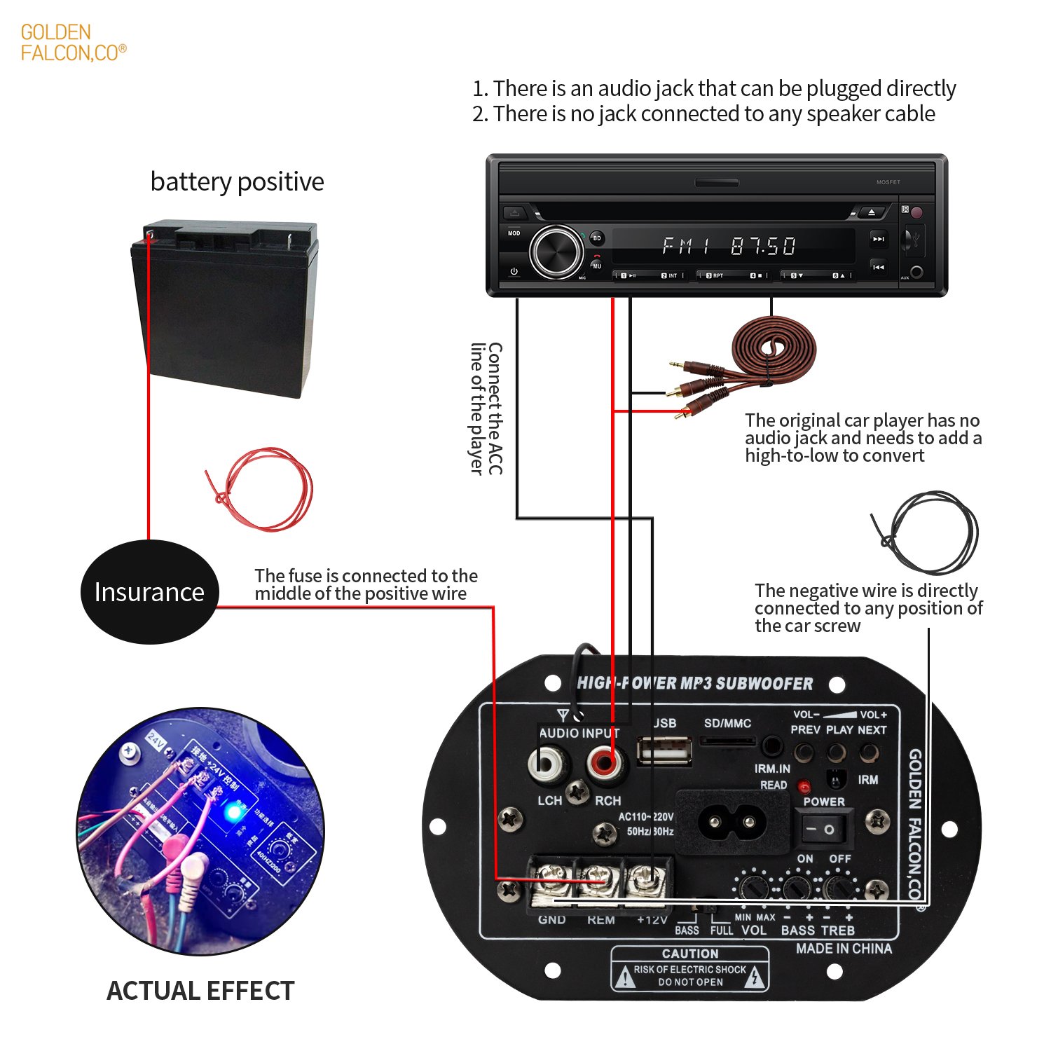 HI-FI Bass 12V 220V Subwoofer Power Amplifier USB Remote Control Car High Power Bass Audio Amplifier Module
