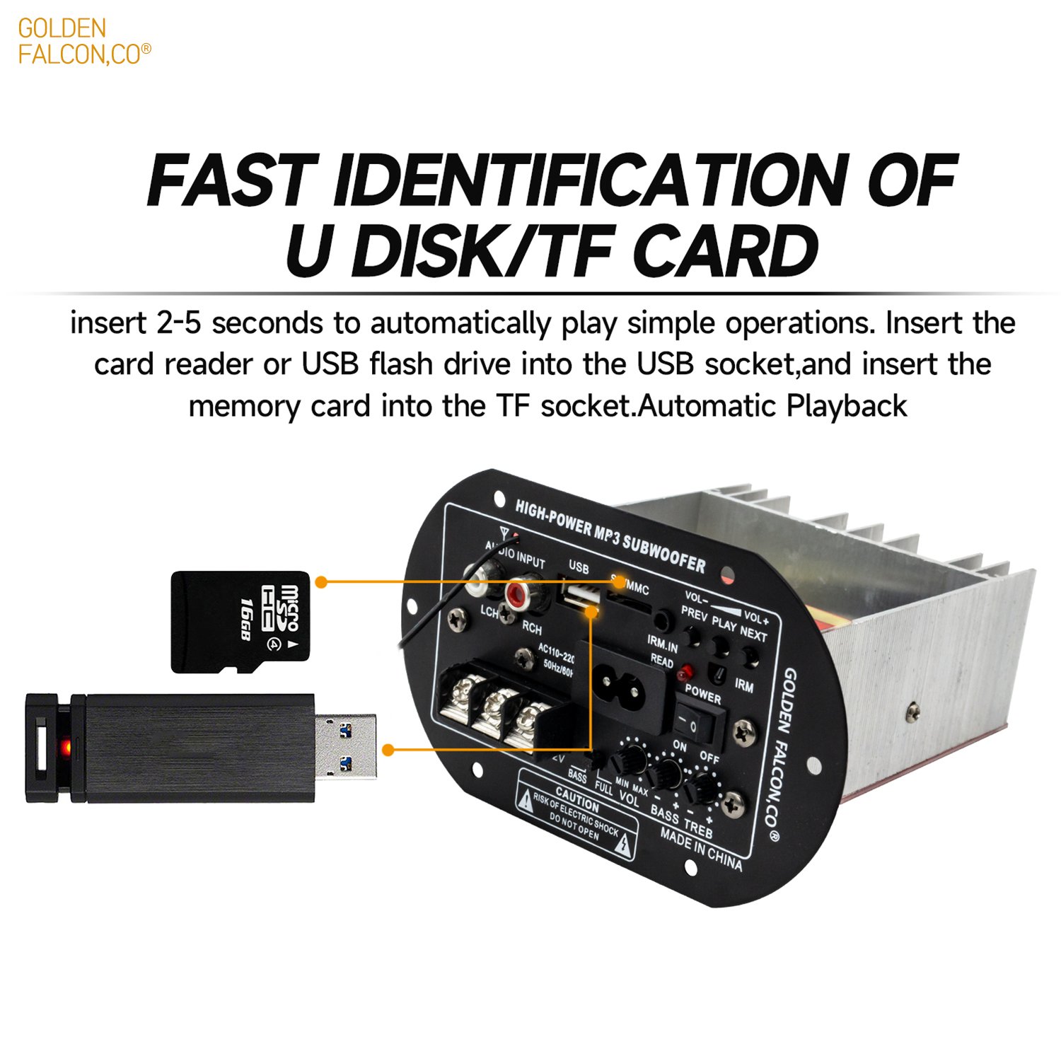 HI-FI Bass 12V 220V Subwoofer Power Amplifier USB Remote Control Car High Power Bass Audio Amplifier Module