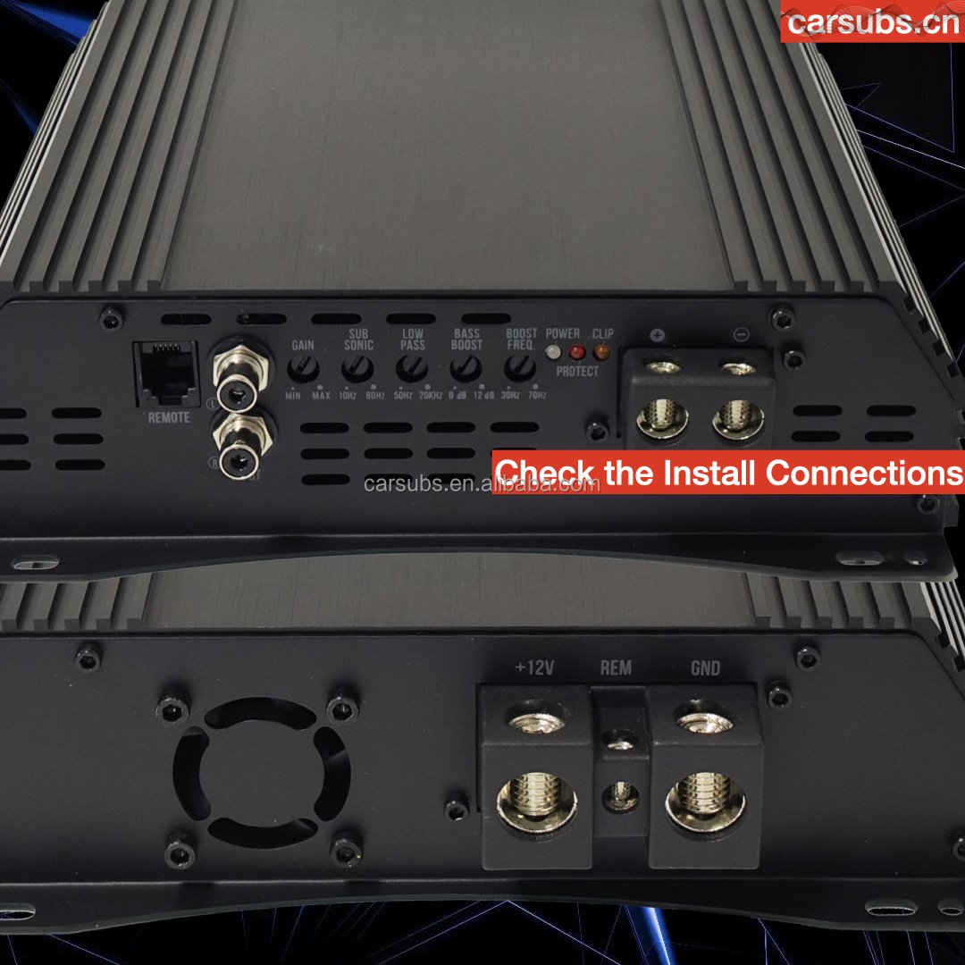 Brazilian Style Car Subwoofer Amplifier Full Range RMS 3000W Class D Peak 6000W SPL Strong Bass Monoblock Car Amplifier