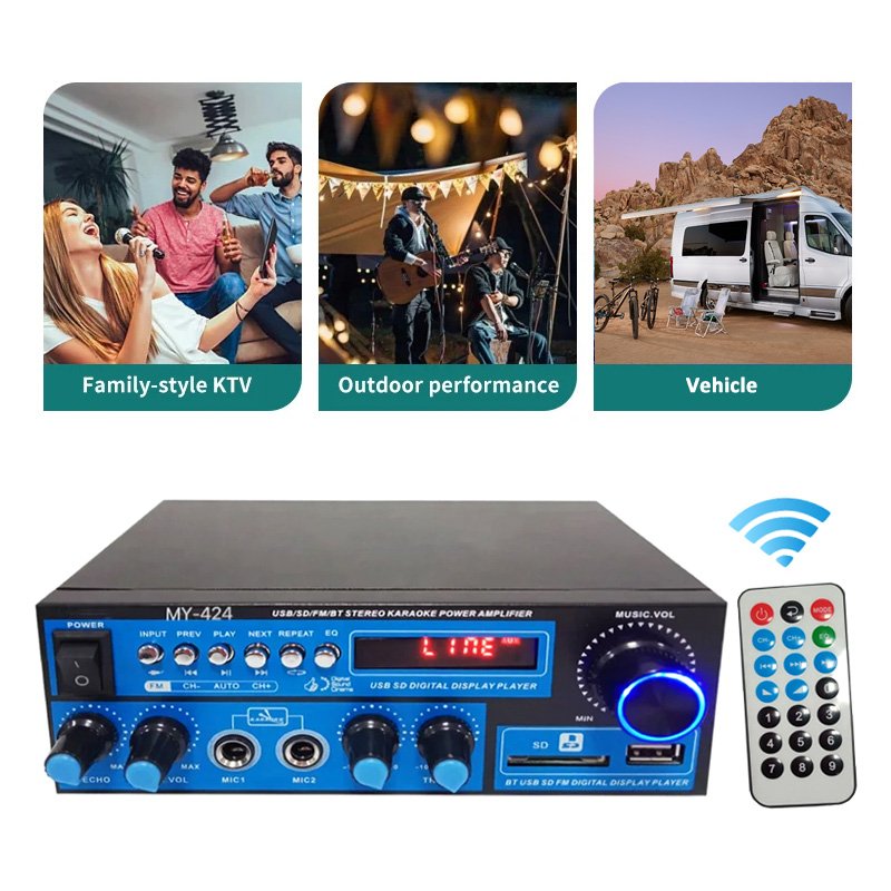 4CH Bluetooth Car Amplifier V12 4Channel Fullrange Prices 20W IC Mini Audio Stereo China Manufacturer Car Amplifiers 4 Canales