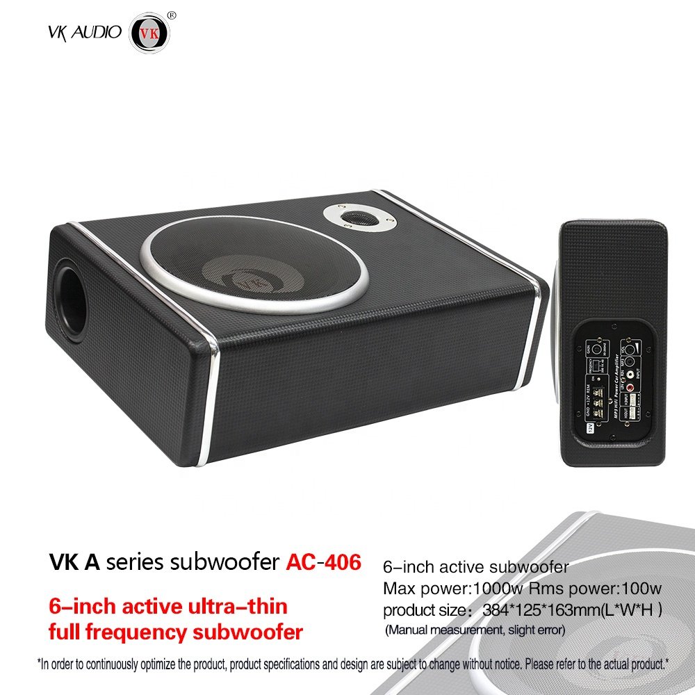VK 8 Inch Subwoofer Manufacturer New Style Audio Active 8 Inch Car Subwoofer Bass Woofer with Amplifier Speakers