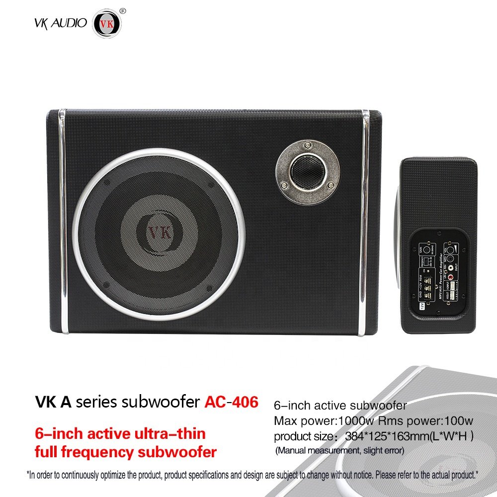 VK 8 Inch Subwoofer Manufacturer New Style Audio Active 8 Inch Car Subwoofer Bass Woofer with Amplifier Speakers
