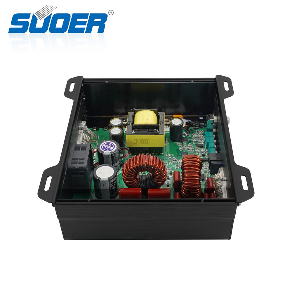 Suoer CP-2000 2000 Watts Class D Car Amplifier Wholesale Price with 1 Channel and Crossovers Combination