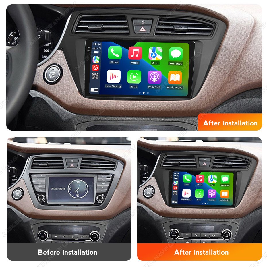 MEKEDE MS Android 8core 8+128G Car Amplifier for Hyundai I20 2015-2017 GPS BT 360 Camera Colling Fan Voice Control Auto Radio