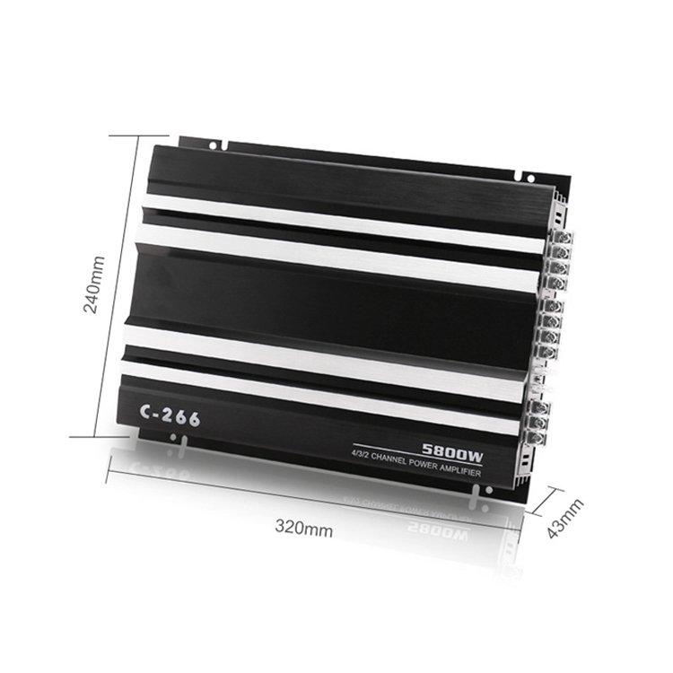 Factory Wholesale Car Audio Power Amplifier 12V Class AB Car Amplifier 4-channel(C-266)