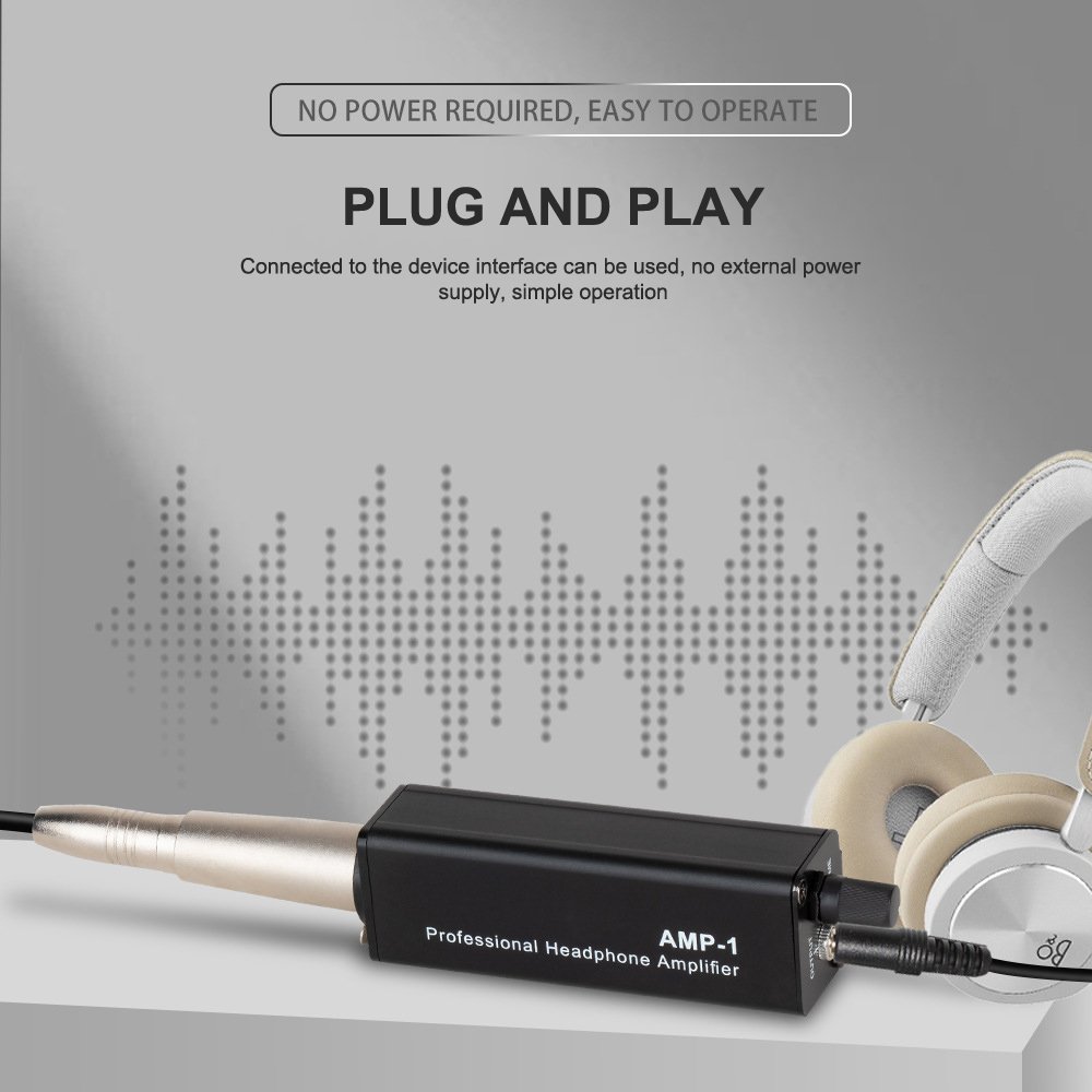 Portable Headphone Amplifier XLR To 3.5MM Audio passive direct amplifier AMP-1 live headphone power Amplifier