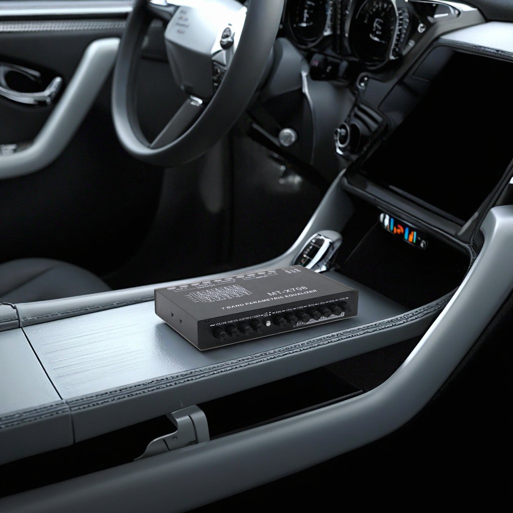 EQ 7 Band Graphic Car Equalizer Preamp Audio Sound Equipment with Frequency Subwoofer 12V Hi-Fi Car Amplifier Speaker