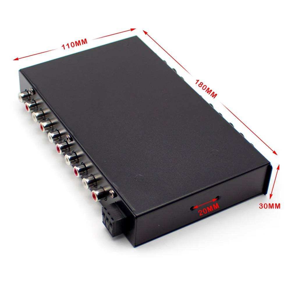 EQ 7 Band Graphic Car Equalizer Preamp Audio Sound Equipment with Frequency Subwoofer 12V Hi-Fi Car Amplifier Speaker
