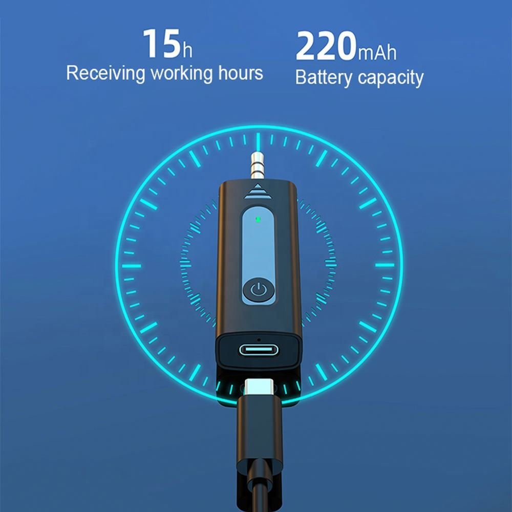 Clavax K35 One to Two Mini Wireless Lavalier Microphone Recording Lapel Mic with 3.5mm Jack for Camera Vlogging Live Streaming
