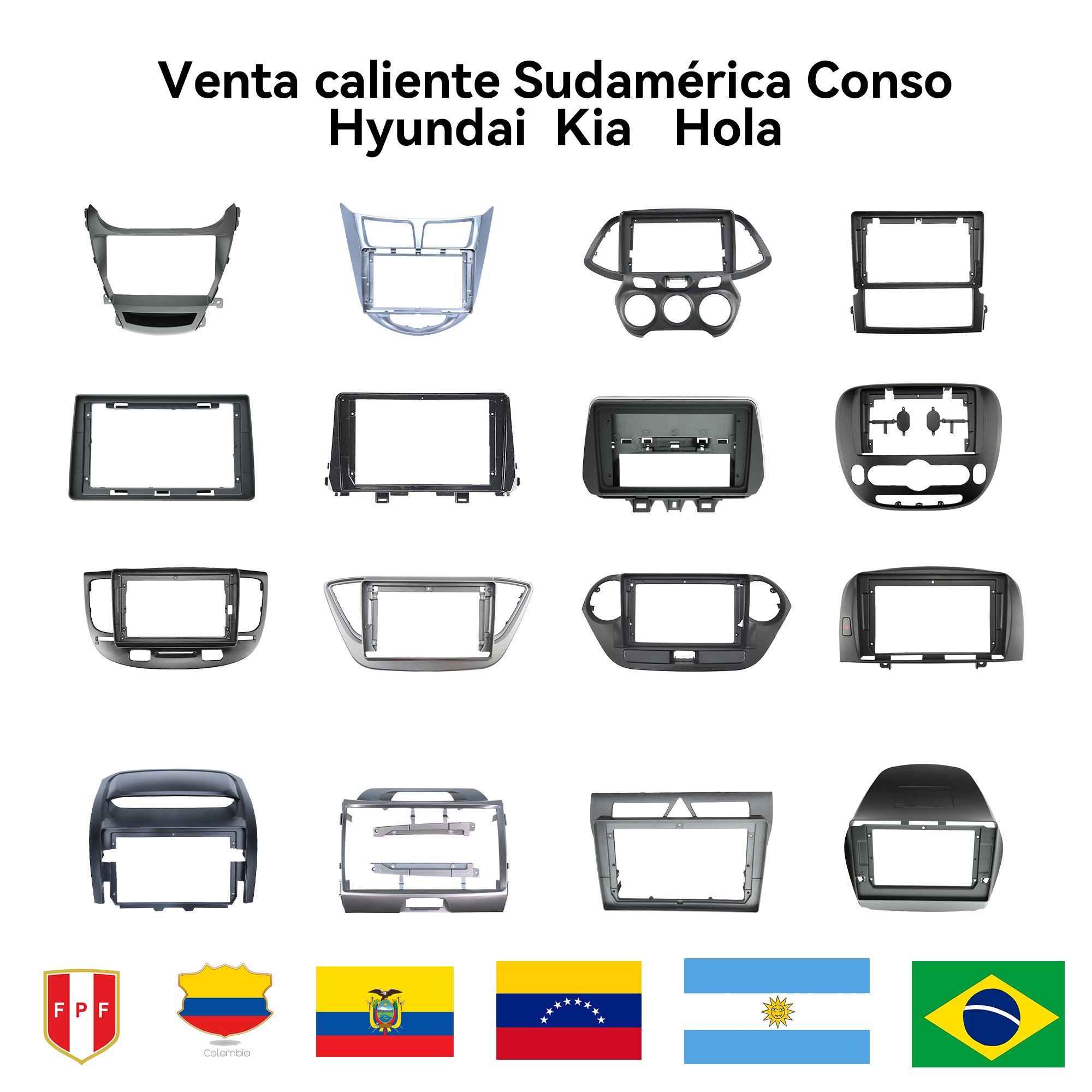 South American Hot Selling Conso for Hyundai Kia Toyota Mazda Chevrolet Mitsubishi Model Frame Panel Dashboard Accessories Marco