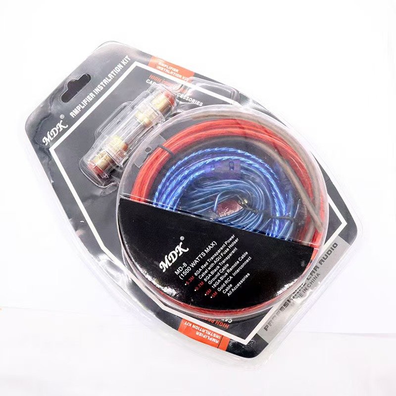 Universal Car 1500W 8GA 60AMP Car Audio Subwoofer Amplifier AMP Wiring Fuse Holder Wire Cable Kit Vehicle Modification Parts
