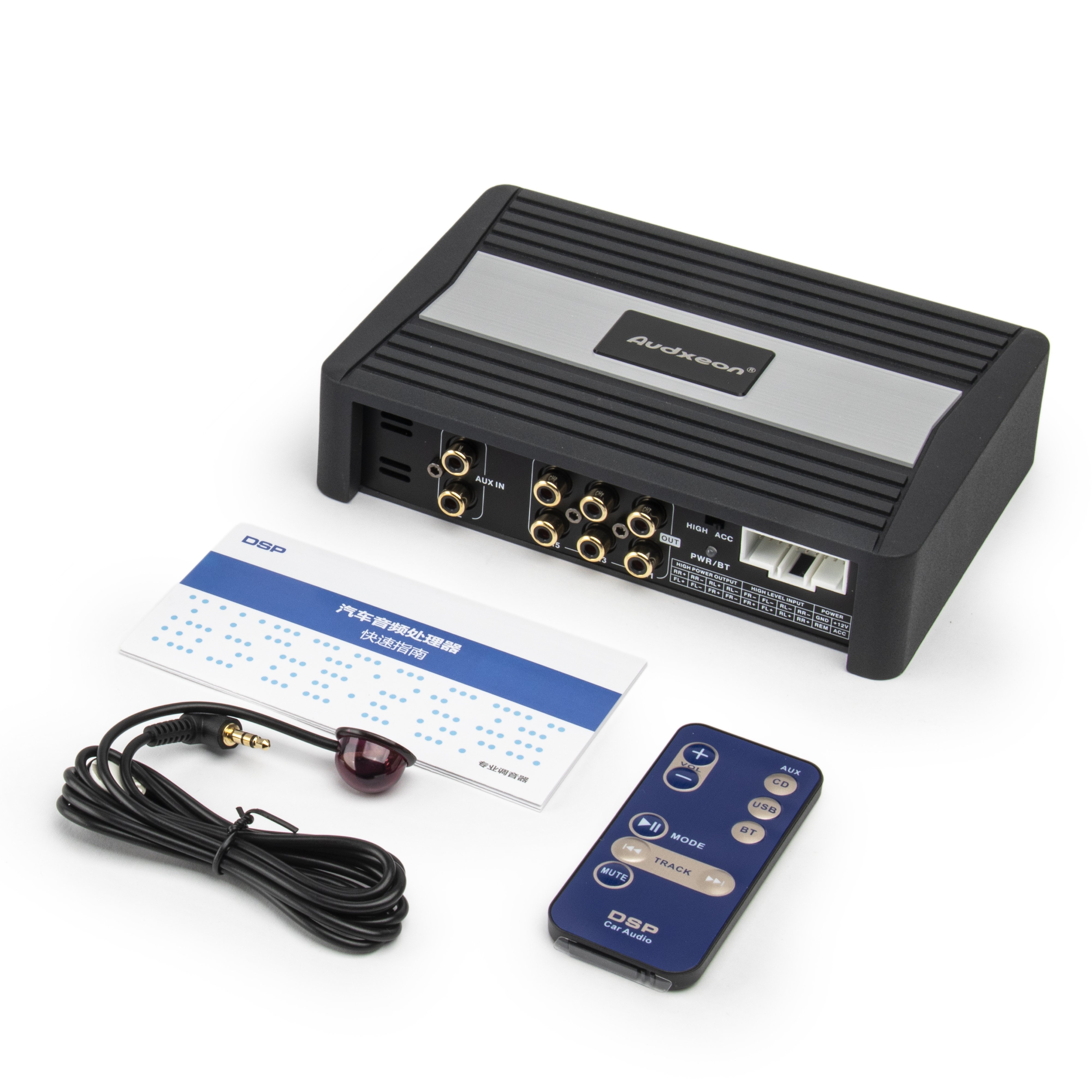 2025 New 4CH Amplifier DSP Processor Class AB Car Stereo Audio 4x50W MAX BT